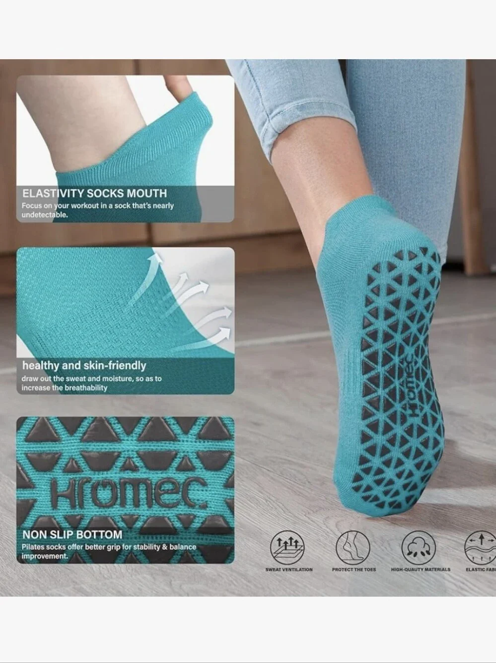 Non Slip Yoga Socks with Grips